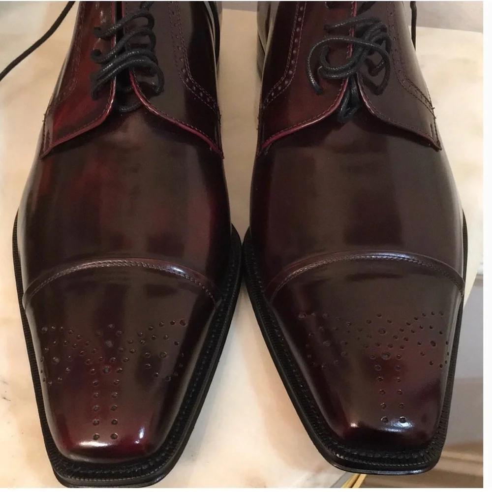 Mezlan Lace Up Leather Brown Oxfords sz.8.5